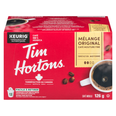 Tim Hortons Dosettes de café originale 12 capsules 12 ea