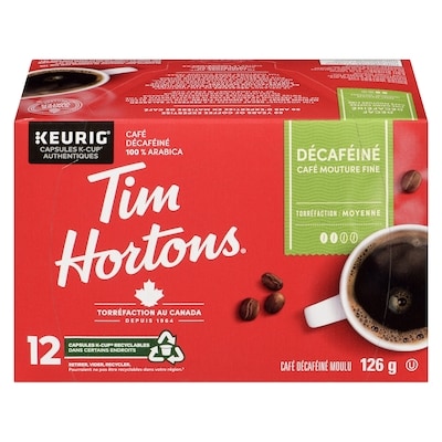 Tim Hortons Dosettes de café décaféiné 126 g