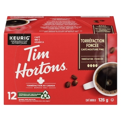 Tim Hortons Dosettes de café, torréfaction foncée 126 g