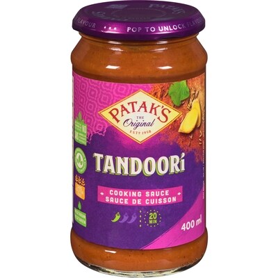 Pataks Sauce de Cuisson Tandoori 400 ml, 1,00 $/100ml