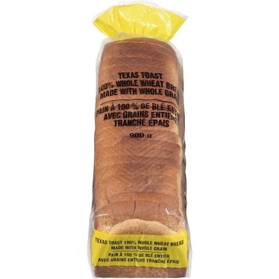 Deli World Whole Wheat Sandwich Bread, Texas Toast 900 g, $0.44/100g