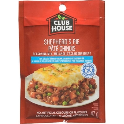 Club House Shepherd's Pie, Gluten-Free, 25% Less Salt Seasoning Mix 47 g, $2.13/100g