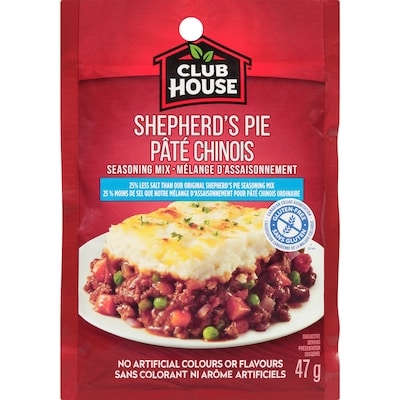 Club House Shepherd'S Pie, Gluten-Free, 25% Less Salt Seasoning Mix 47 g, $5.30/100g