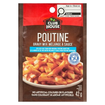 Club House Poutine, Gluten-Free, 25% Less Salt Gravy Mix 42 g, $3.55/100g