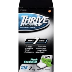 Complete Nicotine Replacement Gum, Fresh Spearmint 2 mg