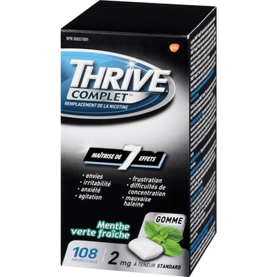 Gomme Complet remplacement de la nicotine menthe verte fraîche 2 mg