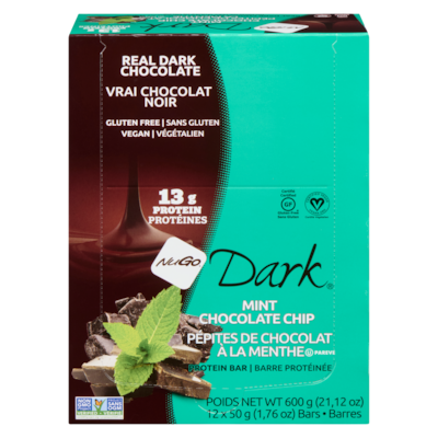 NuGo Barre de protéines Vegan, pépites de chocolat à la menthe 12x50.0 g, 5,50 $/100g