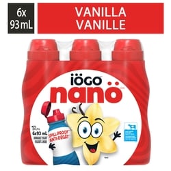 IOGO Nanö Drinkable Vanilla Yogurt 1% 6x93.0 ml, $0.89/100ml