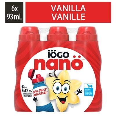IÖGO Nanö yogourt à boire à la vanille 1 % 6x93.0 ml, 0,77 $/100ml