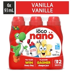 IÖGO Nanö yogourt à boire à la vanille 1 % 6x93.0 ml, 0,63 $/100ml