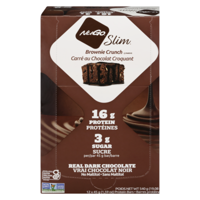 NuGo Slim Bar, Brownie Crunch  12x45.0 g, $6.11/100g