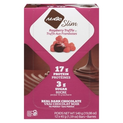 NuGo Slim Bar, Raspberry  12x45.0 g, $6.11/100g