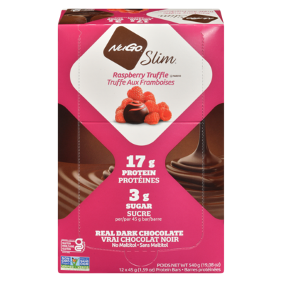 NuGo Slim Bar, Raspberry 12x45.0 g, $6.11/100g