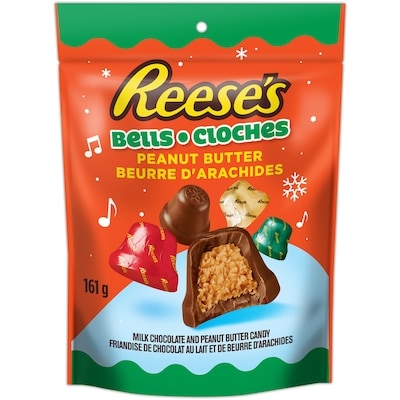 Reese's Christmas & Holiday Peanut Butter & Chocolate Candy Bells, 161G 161 g, $3.41/100g