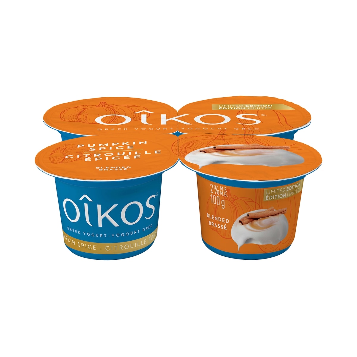 Oikos Yogourt Grec, édition limitée Limonade Rose, Brassé 4x100.0 g, 0,92 $/100g