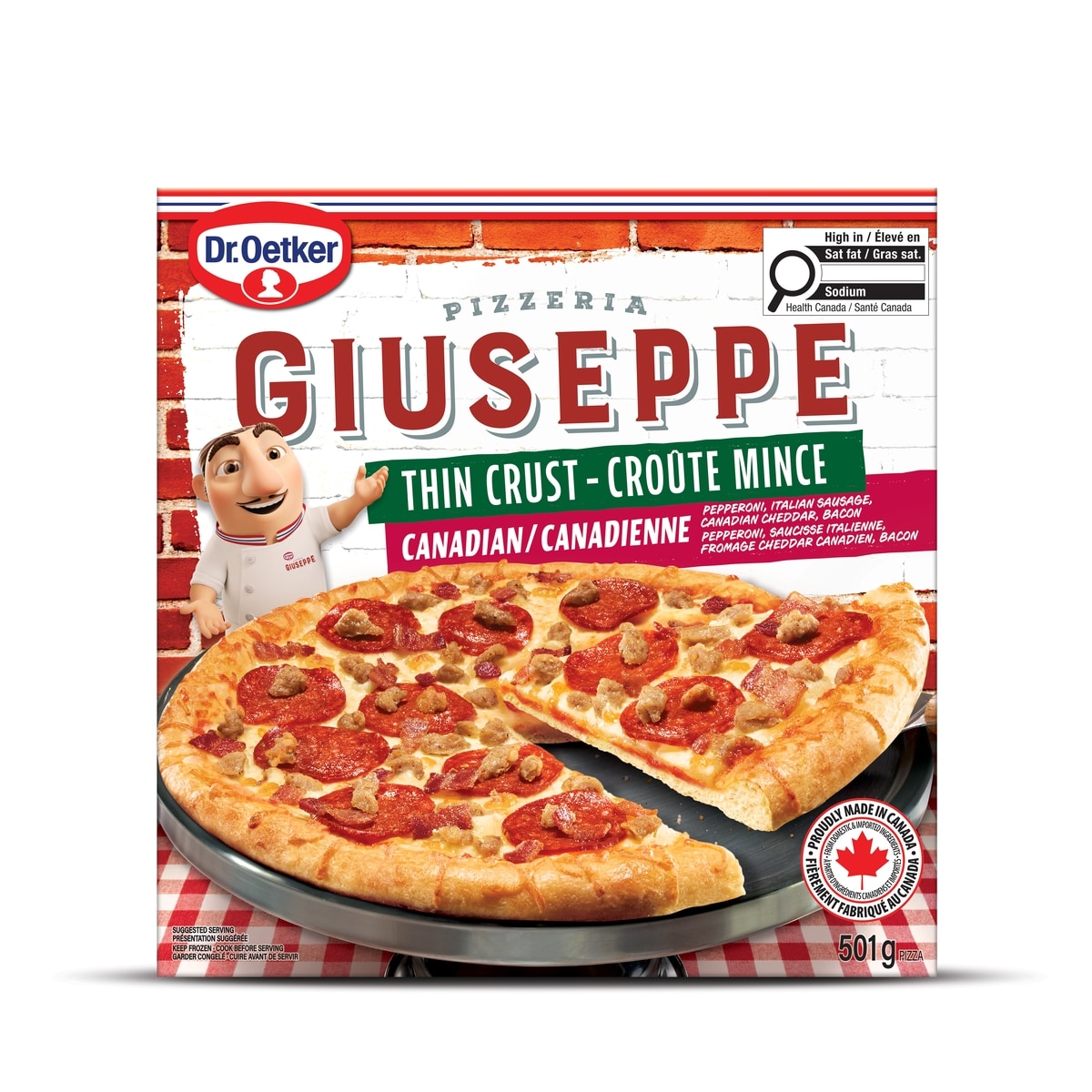 Dr. Oetker Giuseppe Frozen Thin Crust Pizza Canadian