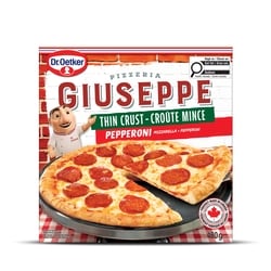 Dr Oetker Giuseppe Pizzeria Thin Crust Pepperoni Pizza 480 g, $1.25/100g
