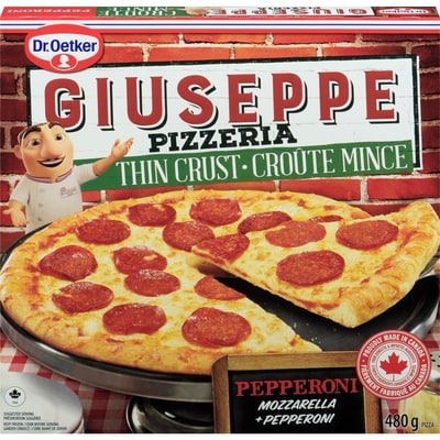 Dr Oetker Giuseppe Pizzeria Thin Crust Pepperoni Pizza 480 g, $1.25/100g