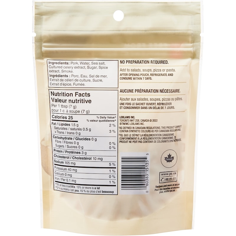 Free From Bacon Pieces, Fully Cooked