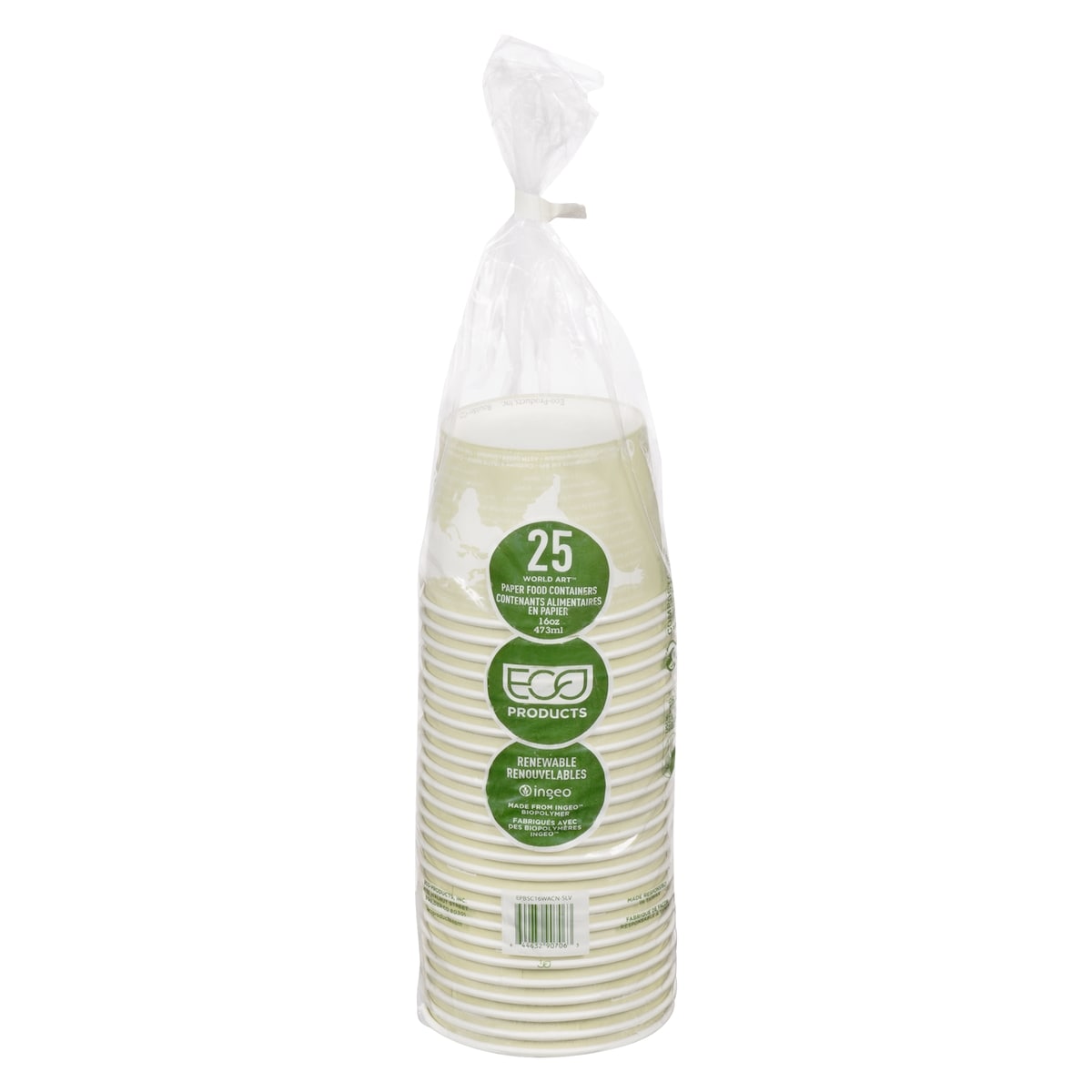 Polar Contenant en papier pour aliments 473 ml (16 oz) 25x1.0 ea, 0,26 $/1ch