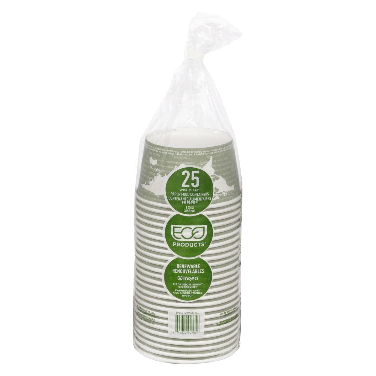 Polar Contenant en papier pour aliments 355 ml (12 oz) 25x1.0 ea, 0,24 $/1ch