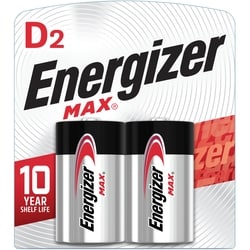 Energizer Piles alcalines D MAX, emballage de 2 1 ea, 1,50 $/1ch