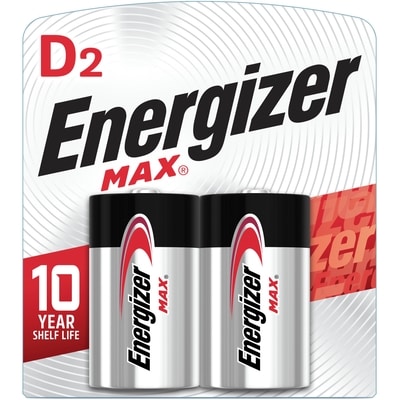Energizer Piles alcalines D MAX, emballage de 2 1 ea, 1,50 $/1ch