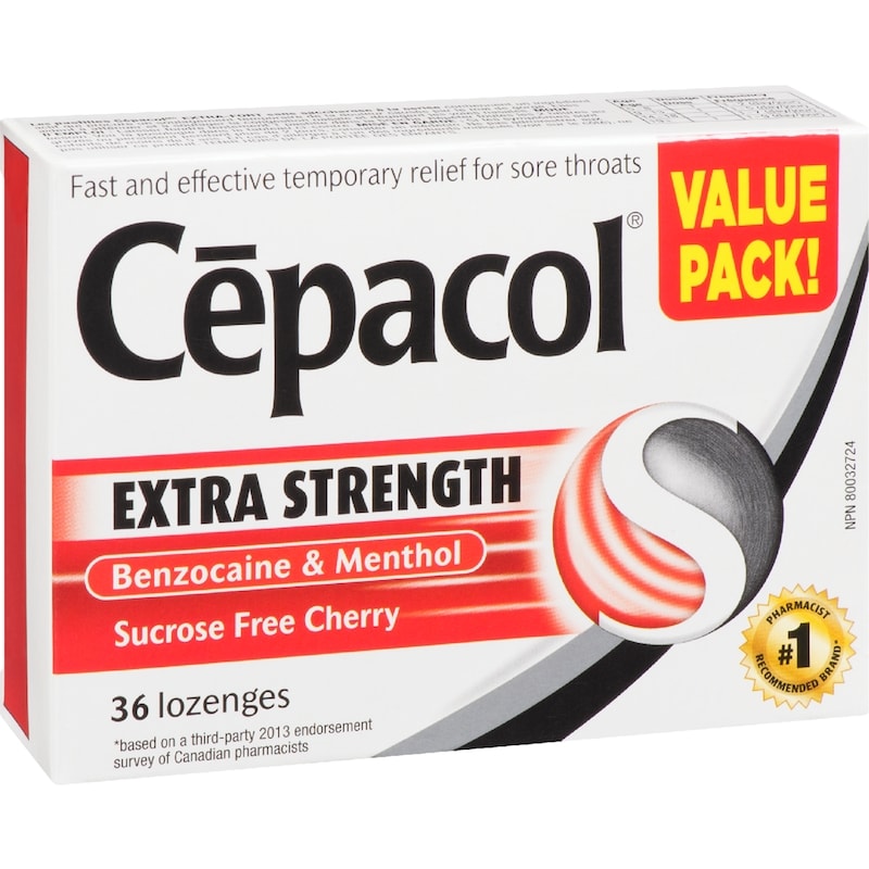 Extra Strength Sucrose Free Cherry Value Pack, Sore Throat Lozenges