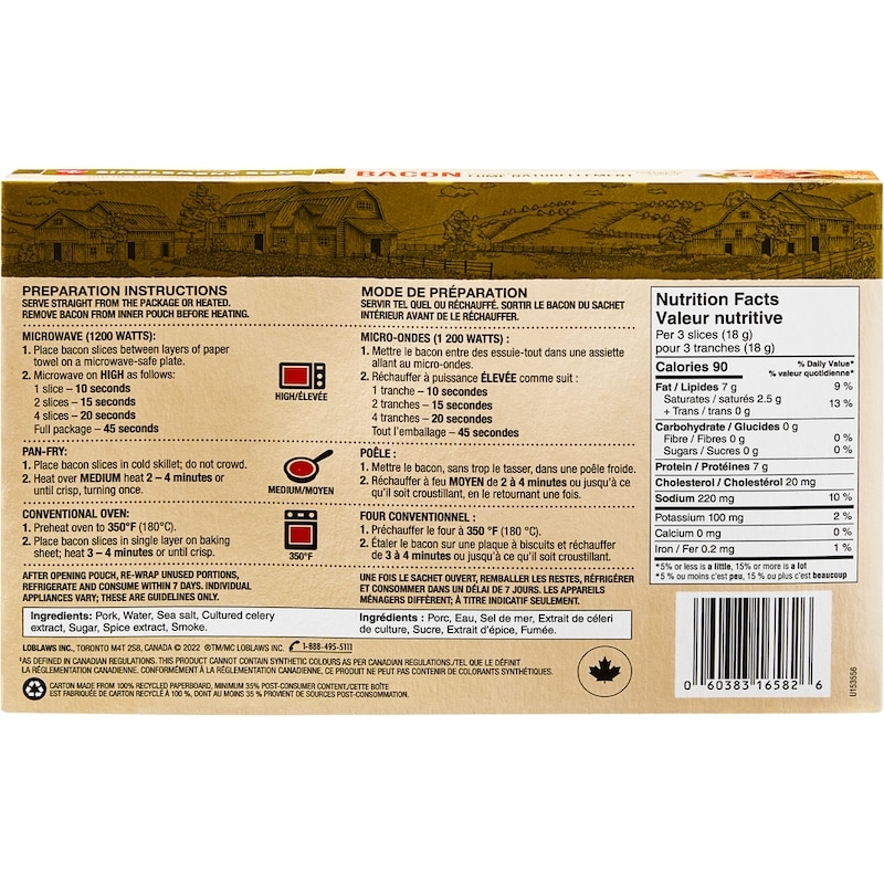 Free From Naturally Smoked Fully Cooked Bacon