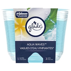 3-Wick Scented Candle Air Freshener, Aqua Waves