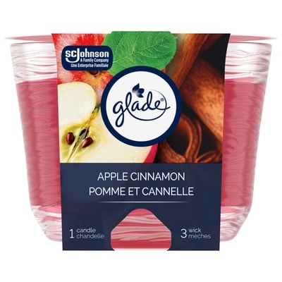 Glade 3-Wick Scented Candle Air Freshener, Apple Cinnamon 1 ea, $12.49/1ea