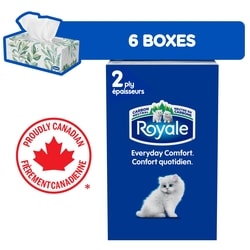 Royale Original 2 Ply Facial Tissue, 6 Tissue Boxes, 126 Tissues per box 1 ea, $2.33/1ea