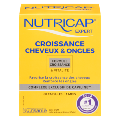 Nutricap Formule Croissance & Vitalité  Croissance Cheveux & Ongles 60 ea, 0,40 $/1ch
