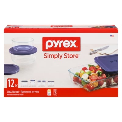 Pyrex 12 Piece Glass Storage Set 12x1.0 ea, $2.92/1ea