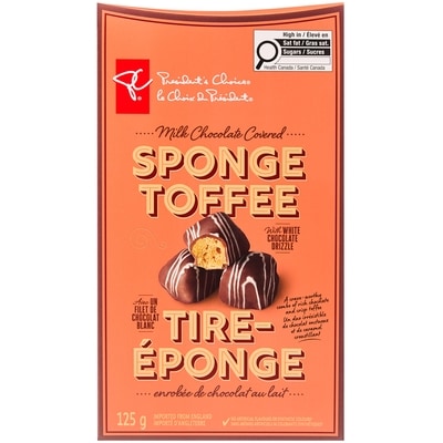 President's Choice Milk Chocolate Covered Sponge Toffee 125 g, $6.40/100g