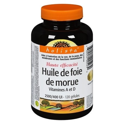 Holista Huile De Foie De Morue Gélules 120 ea, 0,08 $/1ch