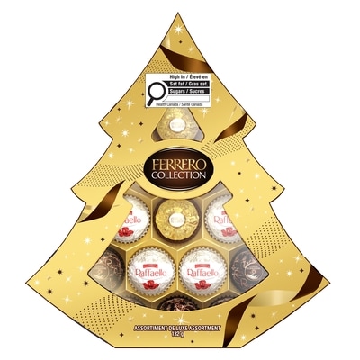 Ferrero Rocher COLLECTION Fine Assorted Chocolates Pine Tree Shaped Christmas Holiday Gift Box, 12 Confections 132 g, $9.84/100g