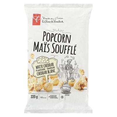 President's Choice White Cheddar Popcorn 220 g, $1.81/100g