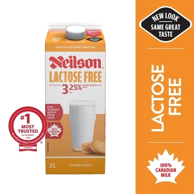 Neilson 3.25% Lactose Free Milk 2 l, $0.38/100ml