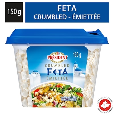 President Crumbled Feta Cheese 150 g, $5.33/100g
