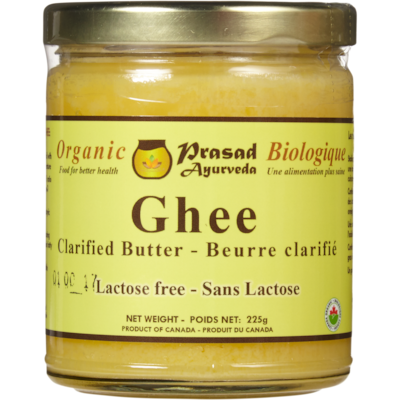 Prasad Ayurveda Beurre de ghee biologique 225 g, 11,11 $/100g