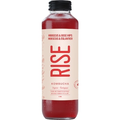 Rise Kombucha Hibiscus & Rose Hips 414 ml, $1.04/100ml