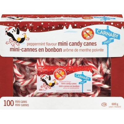Carnaby Sweet Mini-cannes en sucre à saveur de menthe poivrée 600 g, 1,08 $/100g