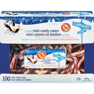 Carnaby Sweet Mini-cannes en sucre assorties 600 g, 1,08 $/100g