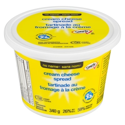 No Name Original Cream Cheese Spread  340 g, $1.18/100g