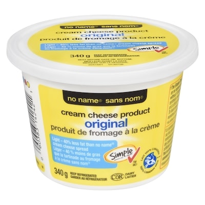 No Name Light Original Cream Cheese Spread 340 g, $1.18/100g