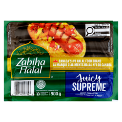 Zabiha Halal Halal Hot Dog, Supreme 900 g, $0.78/100g