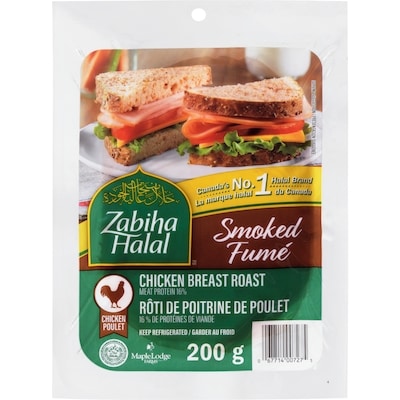 Zabiha Halal Sliced Smoked Halal Chicken Breast Roast 200 g, $2.90/100g