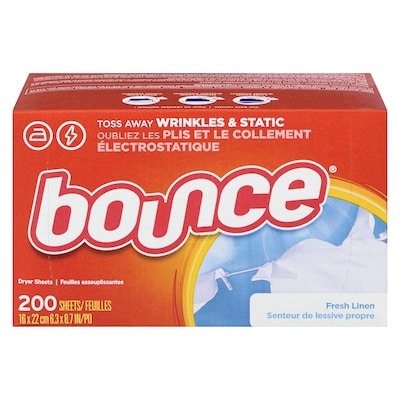 Bounce Fabric Softener Dryer Sheets, Fresh Linen, 200 count 200 ea, $0.04/1ea