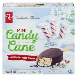President's Choice Mini Candy Cane Ice Cream Bars  6x55.0 ml, $2.12/100ml